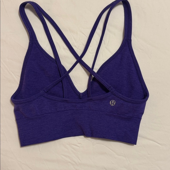 Lululemon seamlessly plunge purple sports bra racer back s small - Picture 3 of 6